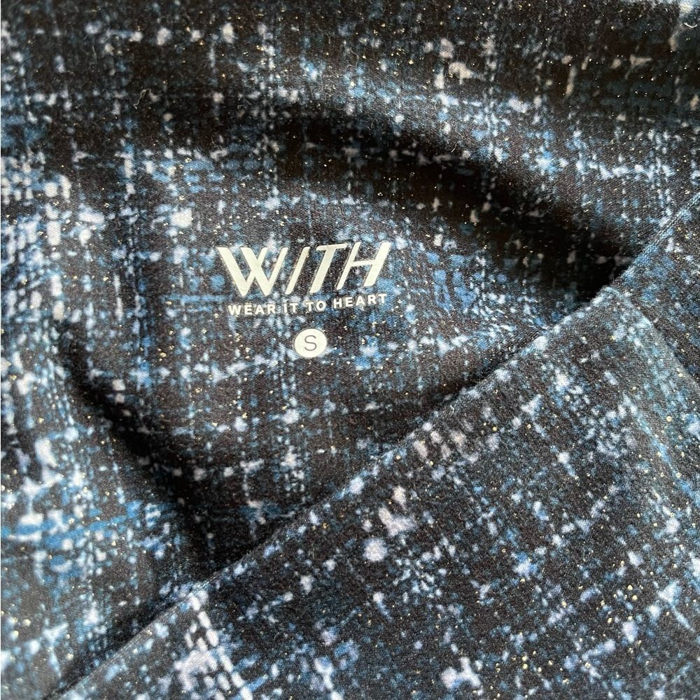 Wear It To Heart X Peloton Stardust Tweed High Rise Leggings: Blue Black - Picture 5 of 8